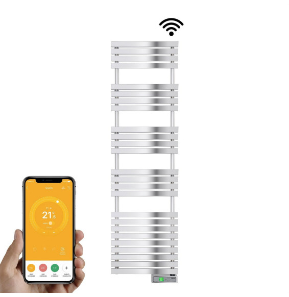 ROINTE - Radiador toallero eléctrico digital serie D 750W cromado conectado