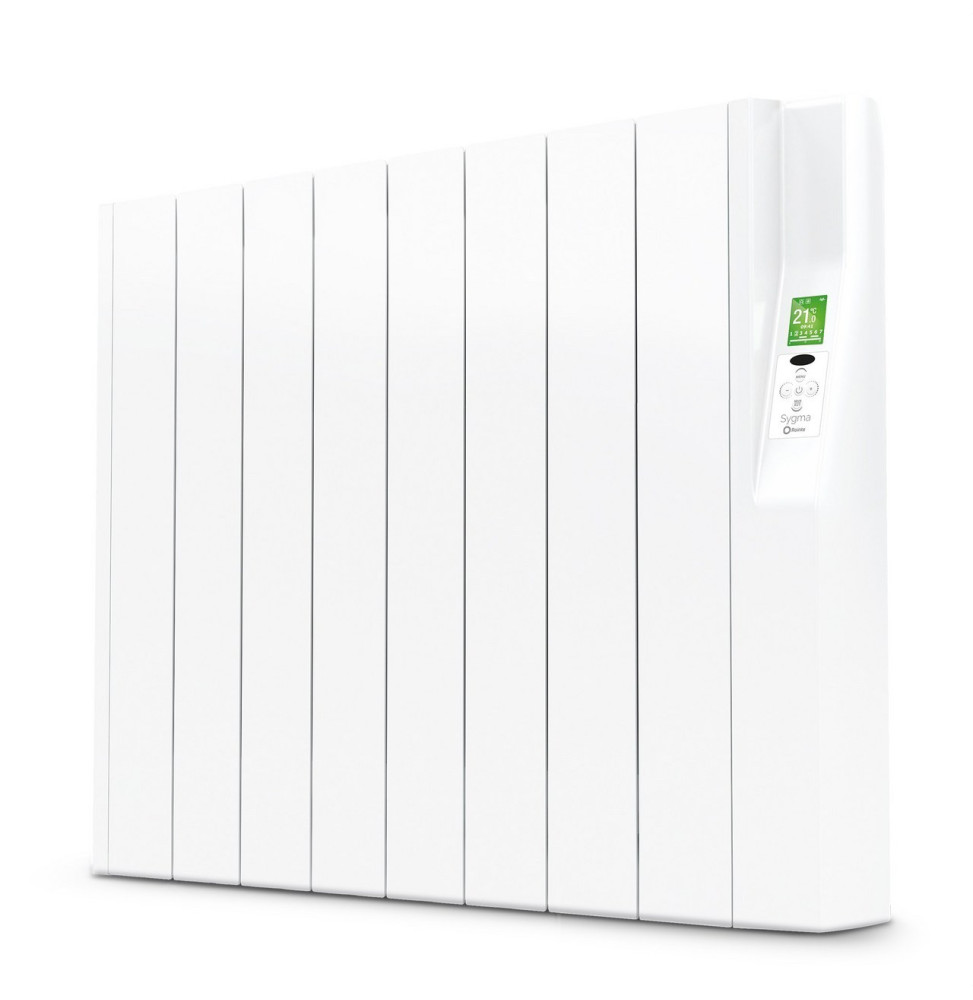 ROINTE - Emisor térmico eléctrico digital SYGMA par 8 elementos 880W blanco de bajo consumo
