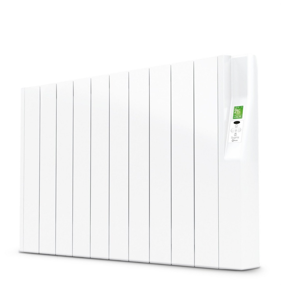 ROINTE - Emisor térmico eléctrico digital SYGMA par 10 elementos 1100W blanco de bajo consumo