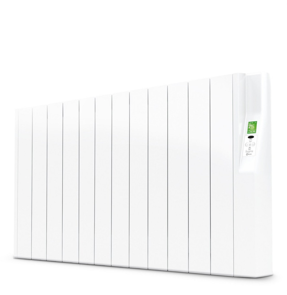 ROINTE - Emisor térmico eléctrico digital SYGMA par 12 elementos 1320W blanco de bajo consumo