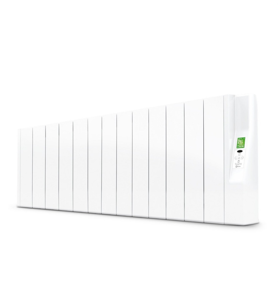 ROINTE - Emisor térmico eléctrico digital SYGMA Short 13 elementos blanco de bajo consumo versión bajo ventana