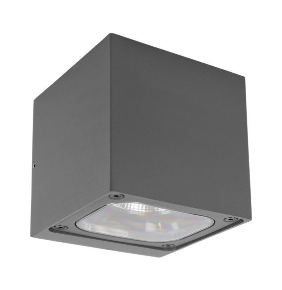 Aplique LED antracita GHANA 6 6W 3000K 100-240V CRI80 IP54 IK08
