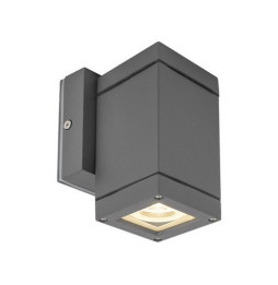HOFFLIGHTS - Aplique pared cuadrado GU10 antracita RUSSIA 35W 100-240V IP54 IK08