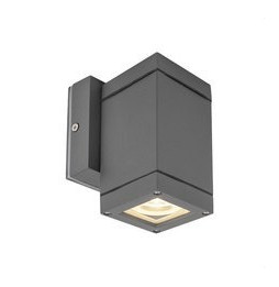 HOFFLIGHTS - Aplique pared cuadrado GU10 antracita RUSSIA 35W 100-240V IP54 IK08