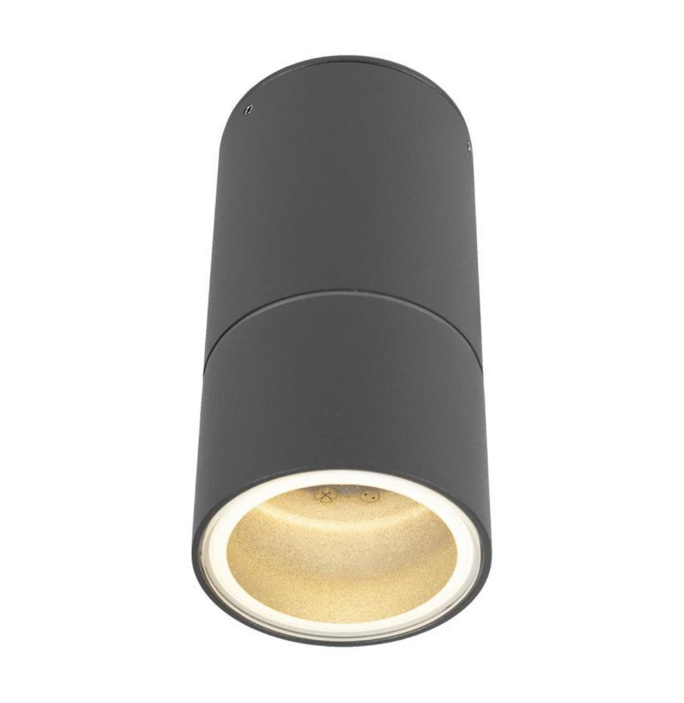 HOFFLIGHTS - Plafón redondo GU10 antracita ESTONIA 35W 100-240V IP54 IK08