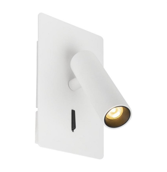 HOFFLIGHTS - Aplique USA 3W LECTURE F. 60º blanco IP20 USB Port 100-240V 2700K