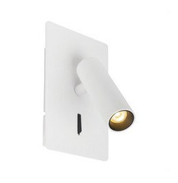 HOFFLIGHTS - Aplique USA 3W LECTURE F. 60º blanco IP20 USB Port 100-240V 2700K