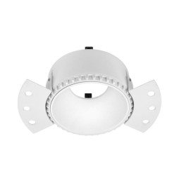 HOFFLIGHTS - Luminaria MALTA TRIMLESS ROUND aro negro para modulo O GU10 MAX 13W