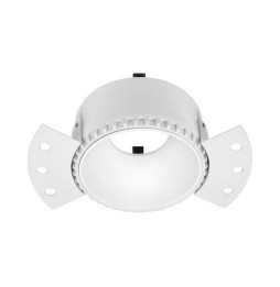 HOFFLIGHTS - Luminaria MALTA TRIMLESS ROUND aro negro para modulo O GU10 MAX 13W