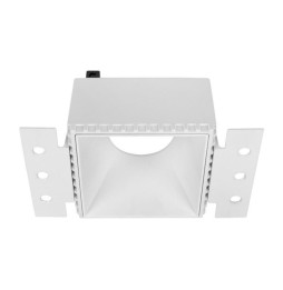 HOFFLIGHTS - Luminaria MALTA TRIMLESS SQUARE aro negro para modulo LED O GU10 MAX 13W