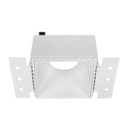HOFFLIGHTS - Luminaria MALTA TRIMLESS SQUARE aro negro para modulo LED O GU10 MAX 13W