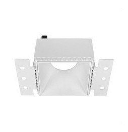HOFFLIGHTS - Luminaria MALTA TRIMLESS SQUARE aro negro para modulo LED O GU10 MAX 13W