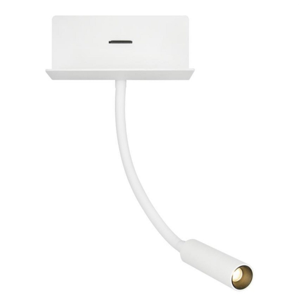Luminaria SPAIN 3W LECTURE F. 40º IP20 blanco USB Port 100-240V 3000K