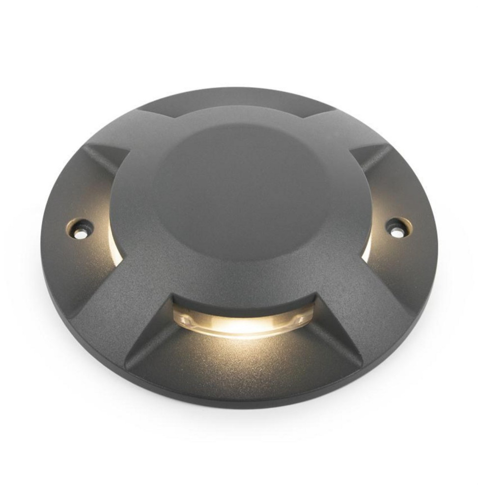 Luminaria suelo DUBLIN (4 SIDES) 4x3W 4x30ºIP67 IK10 100-240V 3000K antracita