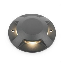 Luminaria suelo DUBLIN (4 SIDES) 4x3W 4x30ºIP67 IK10 100-240V 3000K antracita
