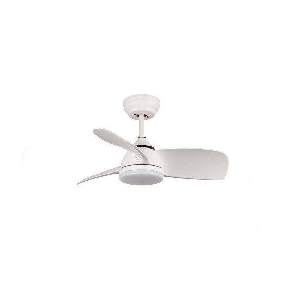 HOFFLIGHTS - Luminaria/ventilador BORA BORA 100-265V 25W DC 5 aspas IP20 71cm ABS LED 3K-4K5-6K blanco/blanco