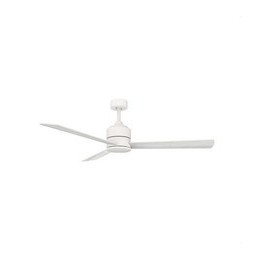 HOFFLIGHTS - Luminaria/ventilador POLYNESIA 220-240V 38W DC 6 aspas IP20 132cm contrachapado roble blanco/blanco