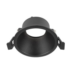 HOFFLIGHTS - Aro MALTA IP65 negro fijo para GU10