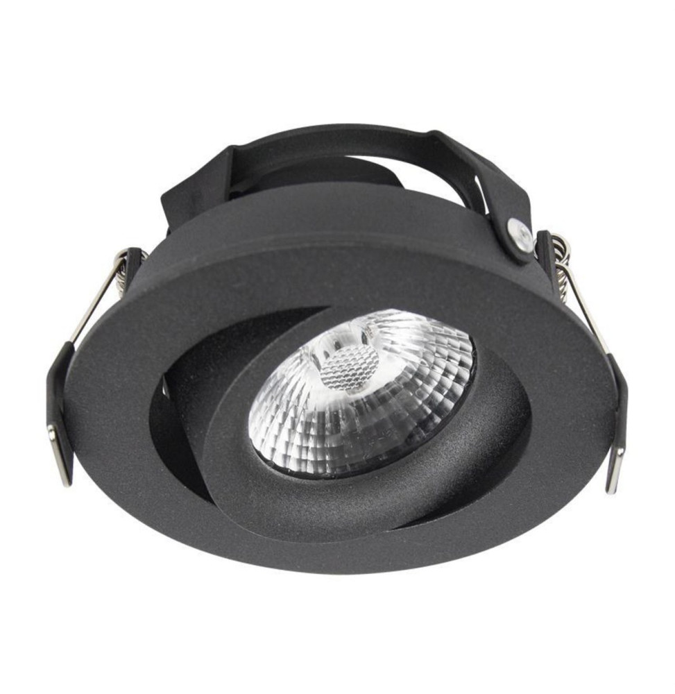 HOFFLIGHTS - Downlight AMSTERDAM negro 36° orientable 7W 3000K