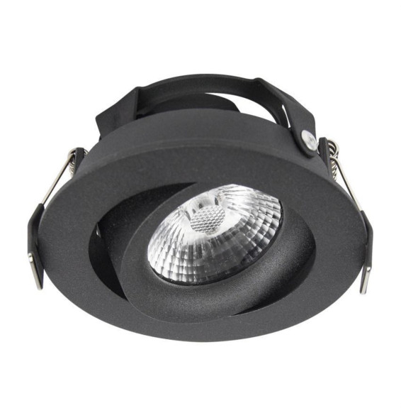 HOFFLIGHTS - Downlight AMSTERDAM negro 36° orientable 7W 3000K