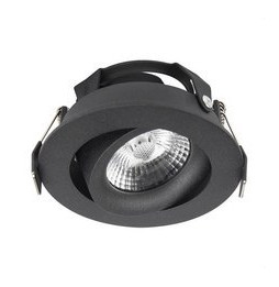 HOFFLIGHTS - Downlight AMSTERDAM negro 36° orientable 7W 3000K