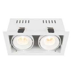 HOFFLIGHTS - Downlight COLOMBIA 20W doble IP20 orientable 450mA blanco 2K7-3K-4K