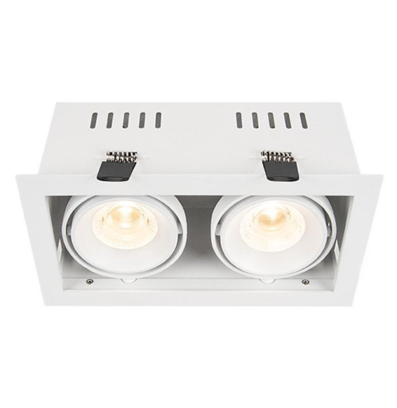 HOFFLIGHTS - Downlight COLOMBIA 20W doble IP20 orientable 450mA blanco 2K7-3K-4K