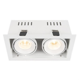 HOFFLIGHTS - Downlight COLOMBIA 20W doble IP20 orientable 450mA blanco 2K7-3K-4K