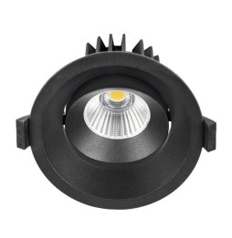 HOFFLIGHTS - Downlight LAOS profundo 12W negro 25° orientable IP40 3000K