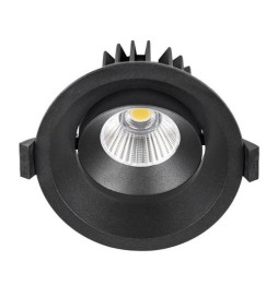 HOFFLIGHTS - Downlight LAOS profundo 12W negro 25° orientable IP40 3000K