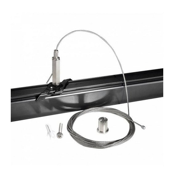 HOFFLIGHTS - Kit de suspensión carril 3F 5m On-Off / DALI negro
