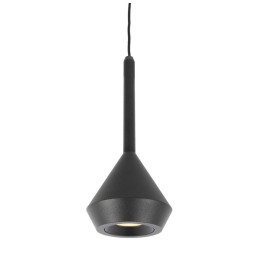 HOFFLIGHTS - Luminaria colgante BOLOGNA 7,5W 24° 80x185mm 220-240V negro 3000K
