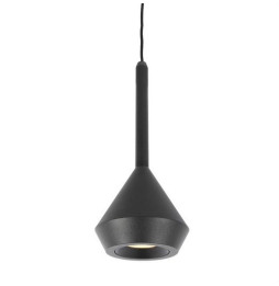 HOFFLIGHTS - Luminaria colgante BOLOGNA 7,5W 24° 80x185mm 220-240V negro 3000K