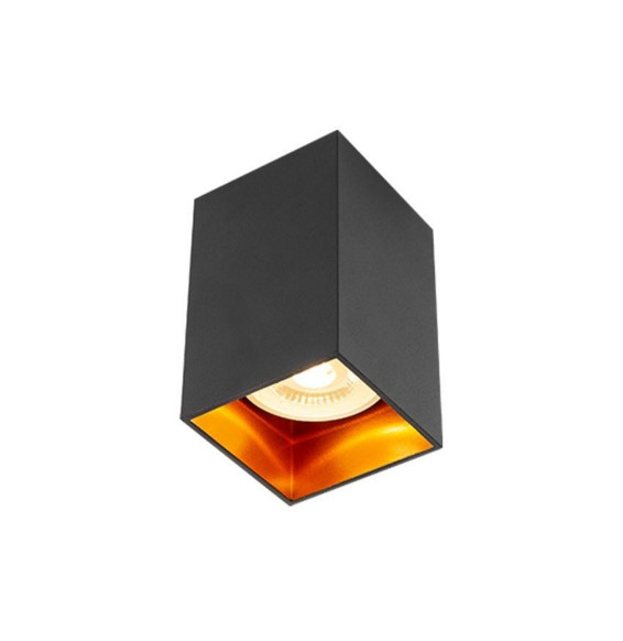 HOFFLIGHTS - Downlight superficie BOGOTA 50W 100-240V cuadrado negro GU10