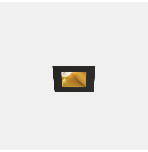 LedsC4 - Downlight PLAY Deco asimétrico cuadrado fijo 11,9W 3000K CRI90 34,5 DALI-2 oro/oro IP54 1244lm