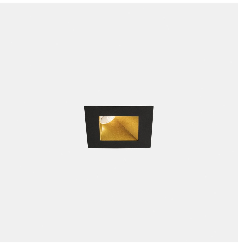 LedsC4 - Downlight PLAY Deco asimétrico cuadrado fijo 11,9W 3000K CRI90 18,8 oro/negro IP54 1089lm