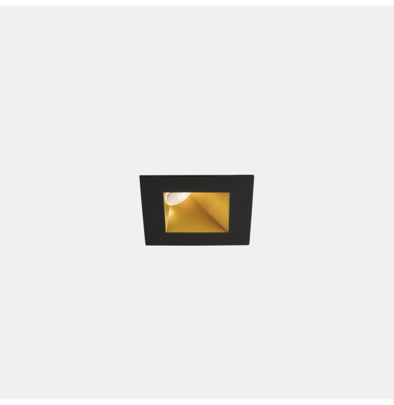 LedsC4 - Downlight PLAY Deco asimétrico cuadrado fijo 11,9W 3000K CRI90 18,8 oro/negro IP54 1089lm