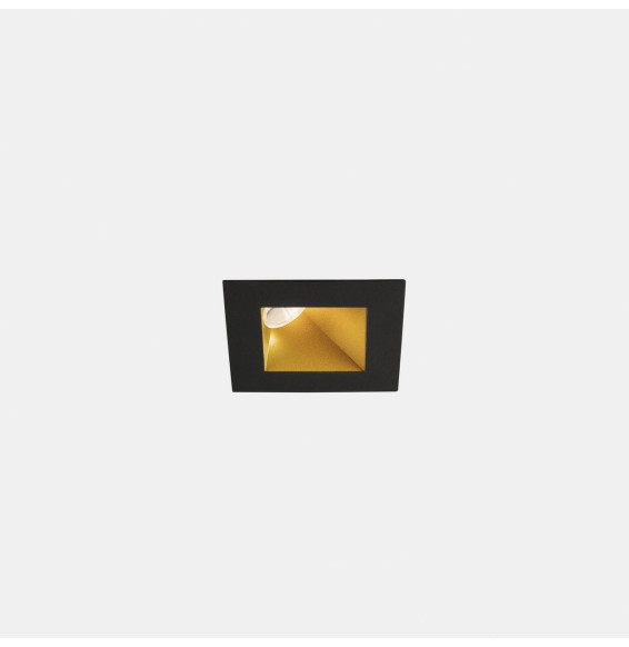 LedsC4 - Downlight PLAY Deco asimétrico cuadrado fijo 11,9W 3000K CRI90 34,4 oro/negro IP54 1271lm