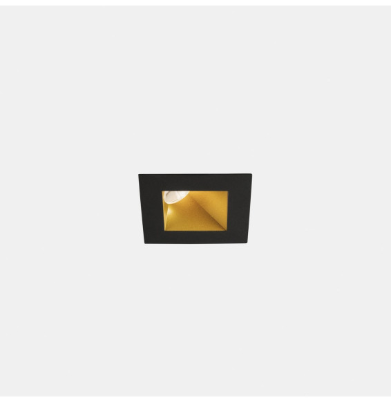LedsC4 - Downlight PLAY Deco asimétrico cuadrado fijo 11,9W 4000K CRI90 34,4 oro/negro IP54 1360lm