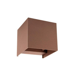 HOFFLIGHTS - Aplique pared PALMA cuadrado UP&DOWN 2x5W 0-90° IP65 100-240V SWITCH 2700K-3200K-4000K corten