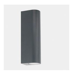LedsC4 - Aplique IP65 MAX doble emisión LED 17,8W 2700K DALI-2 gris urbano 1080lm