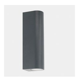 LedsC4 - Aplique IP65 MAX doble emisión LED 8,9W 2700K DALI-2 gris urbano 957lm
