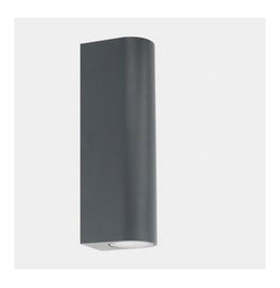 LedsC4 - Aplique IP65 MAX doble emisión LED 8,9W 3000K DALI-2 gris urbano 844lm
