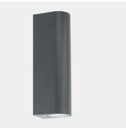 LedsC4 - Aplique IP65 MAX doble emisión LED 8,9W 3000K DALI-2 gris urbano 957lm