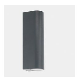 LedsC4 - Aplique IP65 MAX doble emisión LED 8,9W 3000K DALI-2 gris urbano 957lm