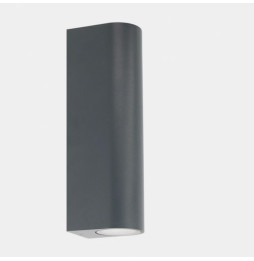 LedsC4 - Aplique IP65 MAX doble emisión LED 17,8W 3000K DALI-2 gris urbano 995lm