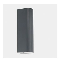 LedsC4 - Aplique IP65 MAX doble emisión LED 17,8W 3000K DALI-2 gris urbano 995lm