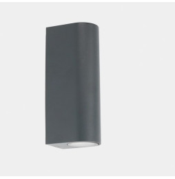 LedsC4 - Aplique IP65 MAX 1 emisión LED 8,9W 3000K DALI-2 gris urbano 610lm