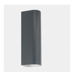 LedsC4 - Aplique IP65 MAX doble emisión LED 12W 3000K DALI-2 gris urbano 747lm