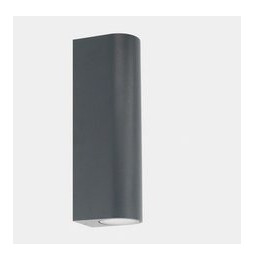 LedsC4 - Aplique IP65 MAX doble emisión LED 17,8W 2700K DALI-2 gris urbano 1108lm
